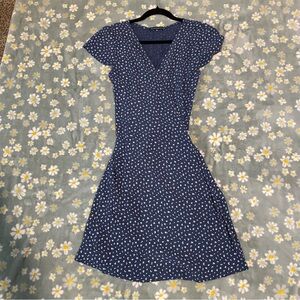 Brandy Melville Navy Heart Print Mini Dress